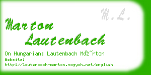 marton lautenbach business card